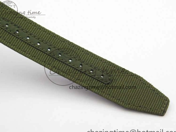 MIROTIME 0325 Fashionable Pilot IW326801 SS MK 1:1 Best Edition Black Dial on Green Nylon Strap MIYOTA 7122